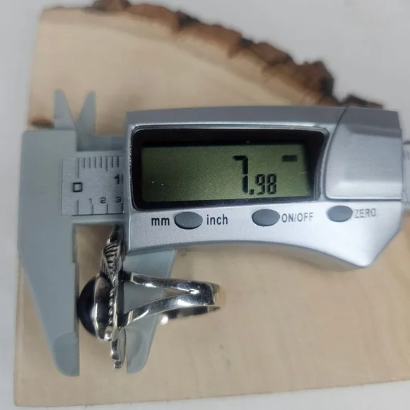 Natural Dark Brazilian Amethyst Sterling Silver Ring 6.5 Cts Artisan Statement - Picture 15 of 15